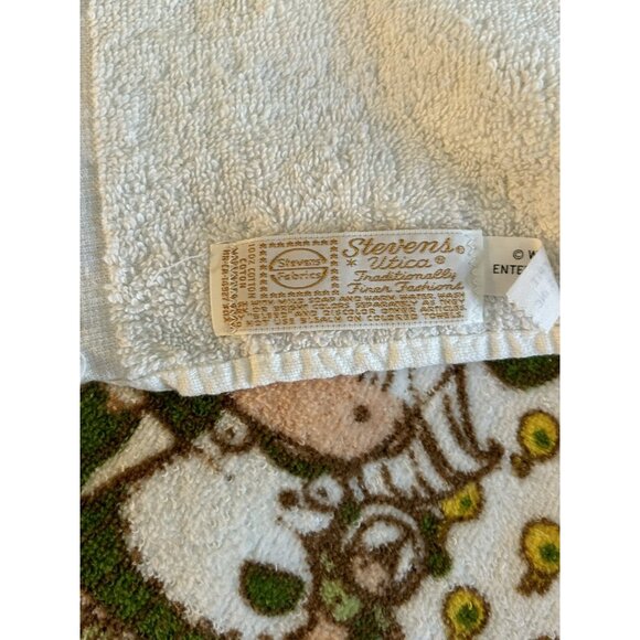 Vintage 70s Joan Walsh Anglund Bath and Hand Towel 'Friends' Stevens Utica - Picture 8 of 8